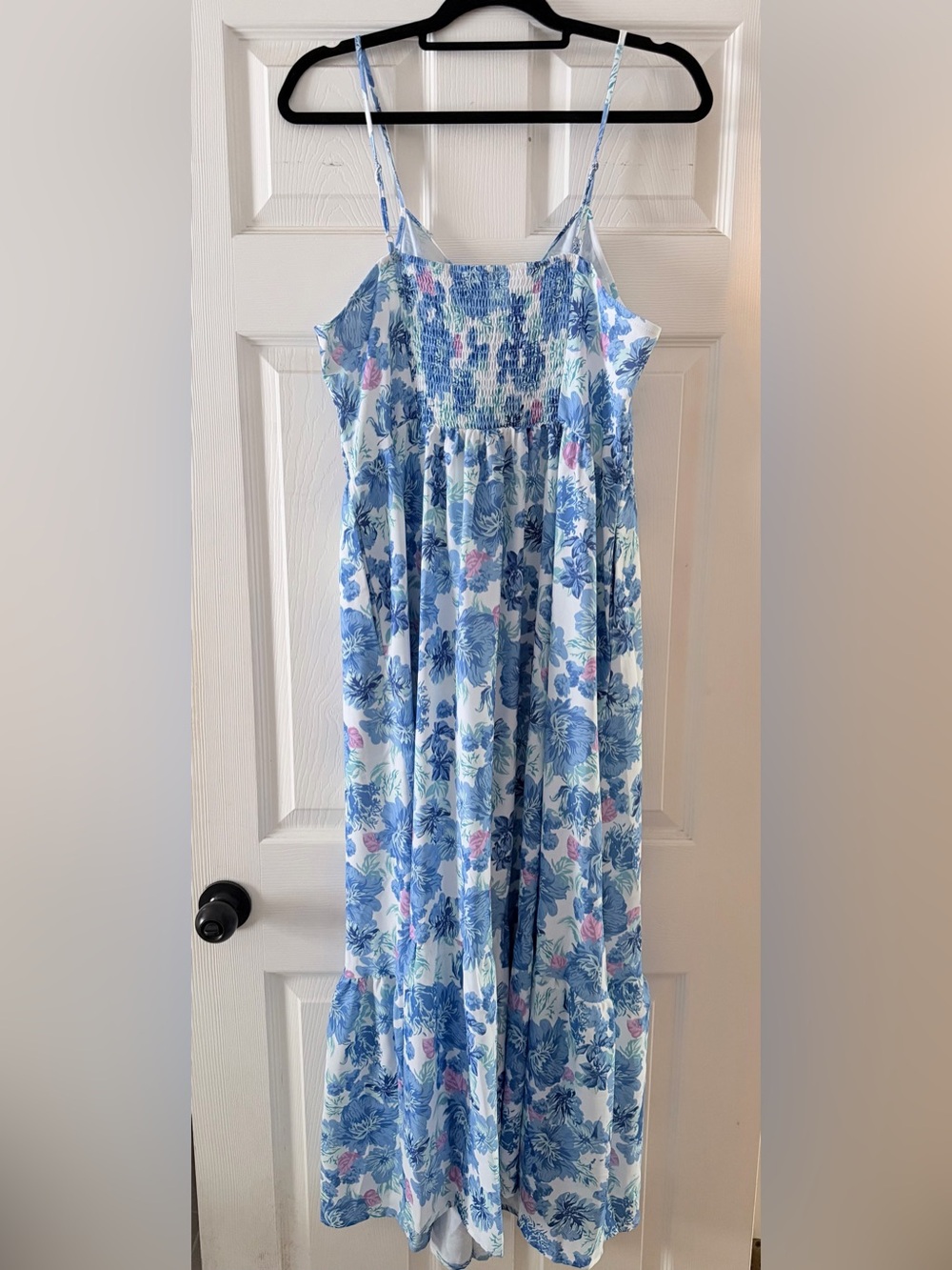 Grace Karin Blue Floral Spaghetti-Strap Maxi Dress - Picture 6 of 7